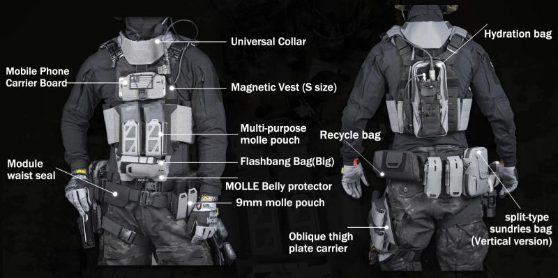 Description Picture 2 of itemDmgear 9mm Magazine Pouch Bag Quick Release Molle Carrier Air Gun Tactical Vest Gear Hunting Accessories Wargame Outdoor Camping