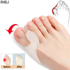 RHBJ 2Pcs Silicone Toe Separators Bunion Bone Ectropion Adjuster Toes Outer Appliance Hallux Valgus Corrector Foot Care Tools