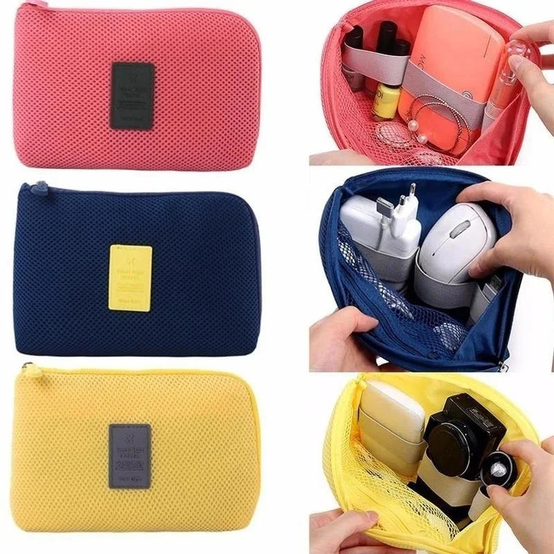 Description Picture 5 of itemPortable Kit Case Sponge Bag Storage Bag Digital Gadget Devices USB Cable Earphone Pen Bag Travel Storage Bag for Digital Data