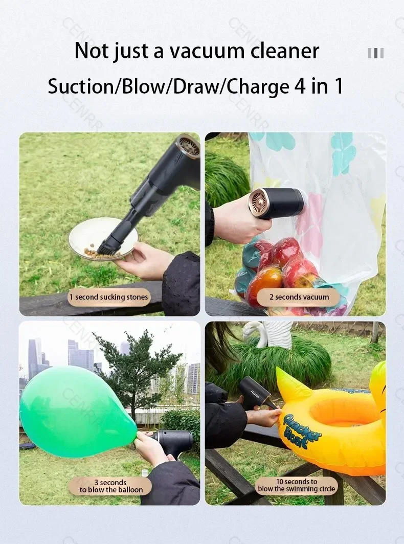 Description Picture 6 of itemCENRR 895000PA Strong Suction Car Vacuum Cleaner HandHeld Portable Mini Vacuum Cleaner Powerful Cordless Cleaner Home Appliance