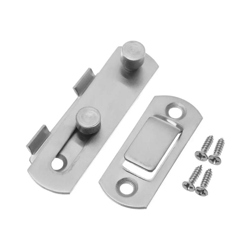 Description Picture 4 of itemSilent Gate Buckle Padlock Clasp Stainless Steel Security Door Bolt Hasp Cabinet Catches Window Catch Lock Furniture Fittings