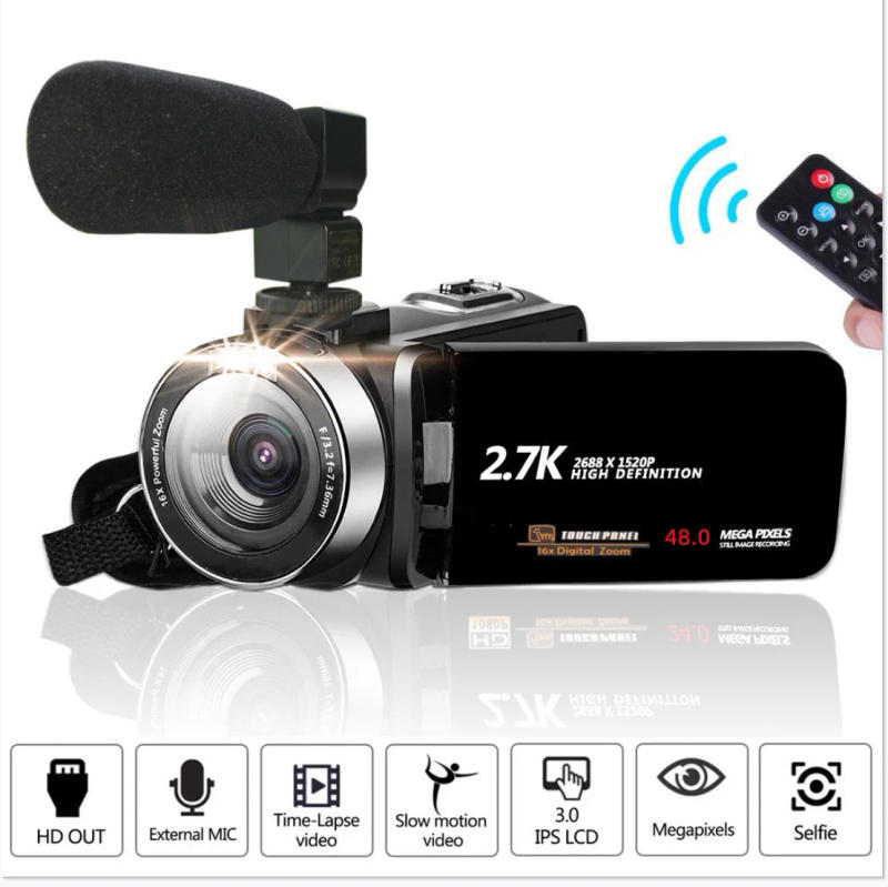 Description Picture 2 of item2.7K Video Camera 3 Inch LCD Touch Screen 60FPS/64MP 18x Digital Zoom Camera Recorder Ultra HD WIFI Portable Recording Camcorder