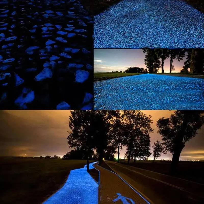 Description Picture 6 of item1000-4000Pcs Luminous Sand Glow in The Dark Pebbles Stone Home Garden Yard Outdoor Path Lawn Decoration Fish Tank Aquarium Deco