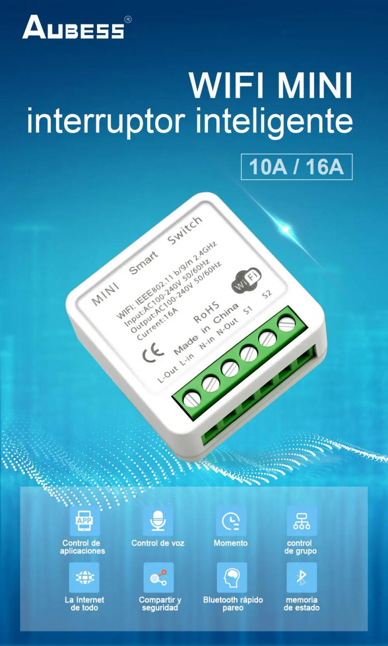 Description Picture 2 of itemWifi DIY Smart Switch Remote Controller 10A/16A Wireless Switches Smart Home tuya Smart Life APP Control Via Alexa Google Home