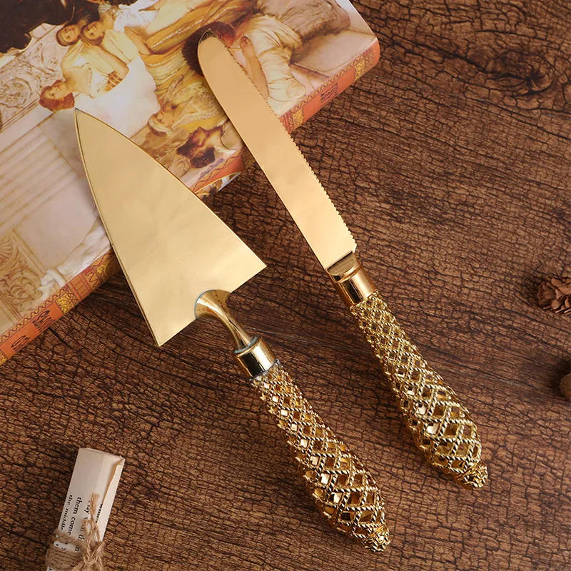 Description Picture 3 of item2Pcs Cake Knife Dinner Knife and Shovel Pizza Bread Knife Wedding Supplies Cake Knife Triangle Bread Shovel Baking Tools