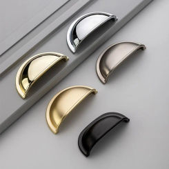 Zinc Alloy Shell Cabinet Handle Shell Style Multifunctional Furniture Knobs Hardware Furniture Drawer Pull Handles Cabinet