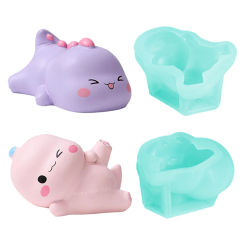 3D Cute Sleeping Dinosaur Silicone Mold, Mousse Cake Decoration Handmade Chocolate Mould, Ice Cream, Dessert DIY Baking Tools