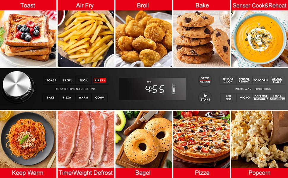 Description Picture 6 of itemGalanz GTWHG12S1SA10 4-in-1 ToastWave with TotalFry 360, Convection, Microwave, Toaster Oven