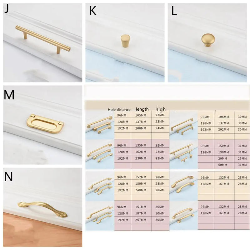 Description Picture 3 of itemSolid European Fashion Square U Type Simple Style Furniture Pulls Hardware Knob Handles