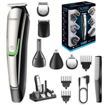 All In One Grooming Kit Hair Beard Trimmer For Men Rechargeable Electric Shaver Body Trimmer Eyebrow Nose Ear Waterproof