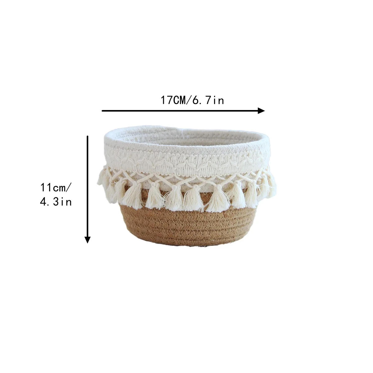 Description Picture 4 of item1pcs Minimalist Nordic Cotton Rope Study Pen Storage Box Home Desktop Miscellaneous Storage Basket Desk Office Small Pen Holder