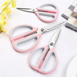 Pink Household Scissors for Cutting Sewing Shears Embroidery Needlework Leather Fabric Paper Cutting Stationery Scissor DIY Tool