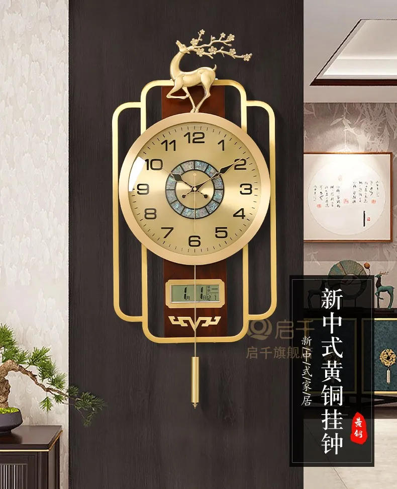 Description Picture 2 of itemMinimalist Hanging Wall Clock Mechanical Design Nordic Pendulum Wall Clock Interior Italy Duvar Saati Decoration Accessories