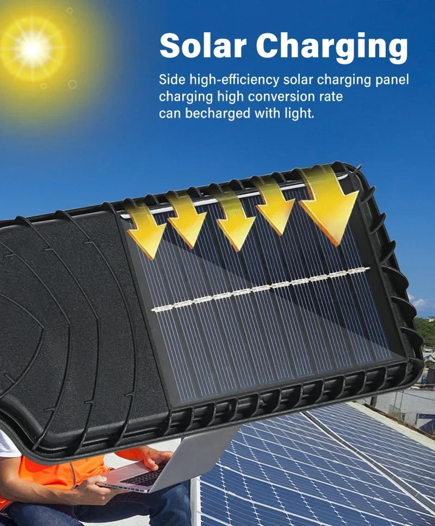 Description Picture 6 of item1~4PCS Solar Wall Lamp Outdoor Led Courtyard Wall Lamp Human Body Induction Garden Terrace Garage Door Street Lamp