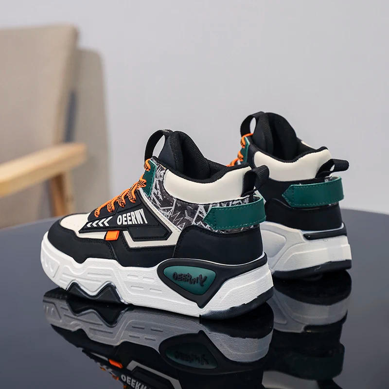 Description Picture 5 of itemChildren's Board Shoes Thick Soled Wear-resistant Casual Flat Shoes Neutral Breathable High Top Outdoor Sports Shoes for Kids