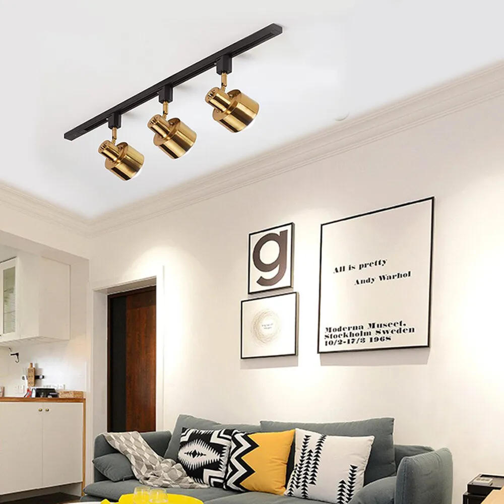 Description Picture 5 of itemLED Gold Track light GU10 Ceiling Spotlight Industrial Track Lamp Bar Exhibition Clothing Store Light