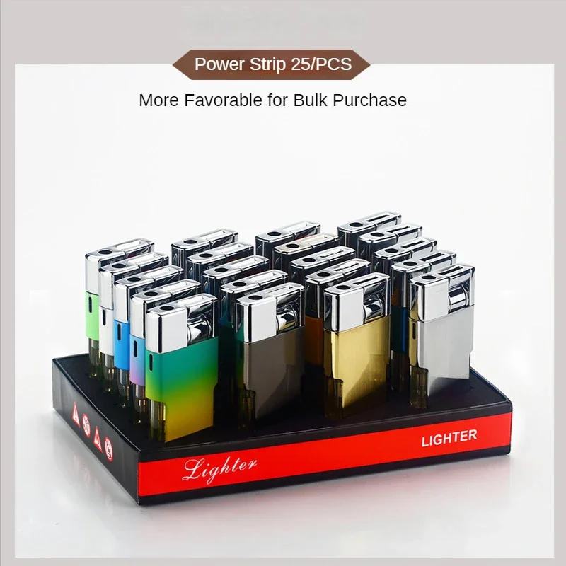 Description Picture 6 of itemButane Gas Lighter Cigarette Lighters Torch Smoking Accessories Portable Windproof Men Cool Gift Metal Inflatable Refill Flame