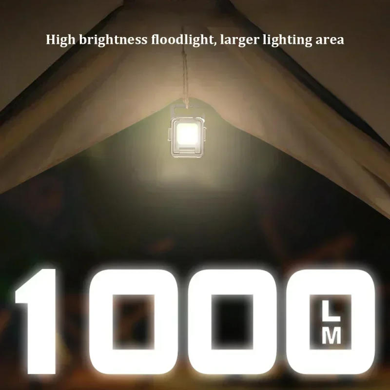 Description Picture 6 of item800Mah LED Work Light Camping Light Outdoor Emergency Flashlight 5 Lighting Modes Pocket Lamp Keychain Light Built-in Battery