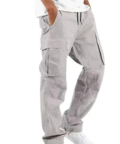 Description Picture 4 of itemHigh street retro casual large pocket overalls men's and women's new summer high waist loose straight tube draped wide leg pants