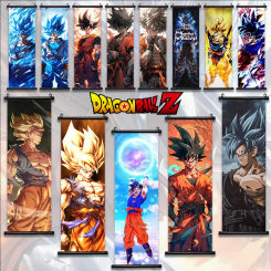 Dragon Ball Anime Poster Son Goku Home Decor Kakarotto Hanging Painting Trunks Wall Art Bardock Scroll Picture Zarbon Wallpaper