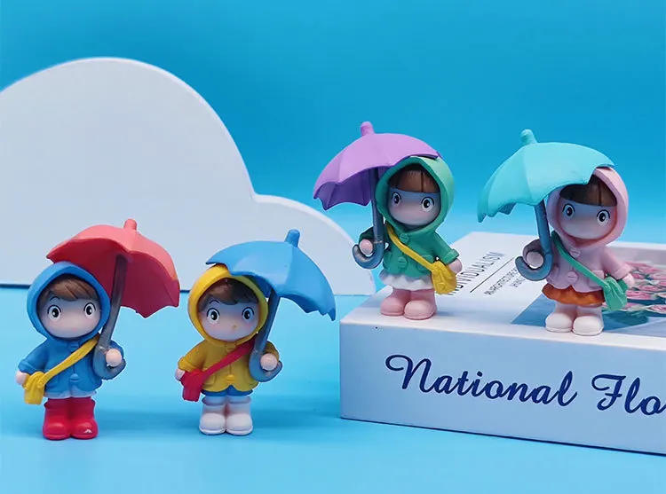 Description Picture 5 of itemCute Umbrella Couple Car Interior Decoration Action Figures Auto Rearview Mirror Dashboard Ornaments Doll Landscape Crafts 1pc