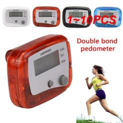 1~10PCS Pedometer Step Calorie Kilometer Counter Walking Design Digital Clip Run Pocket Mini Distance