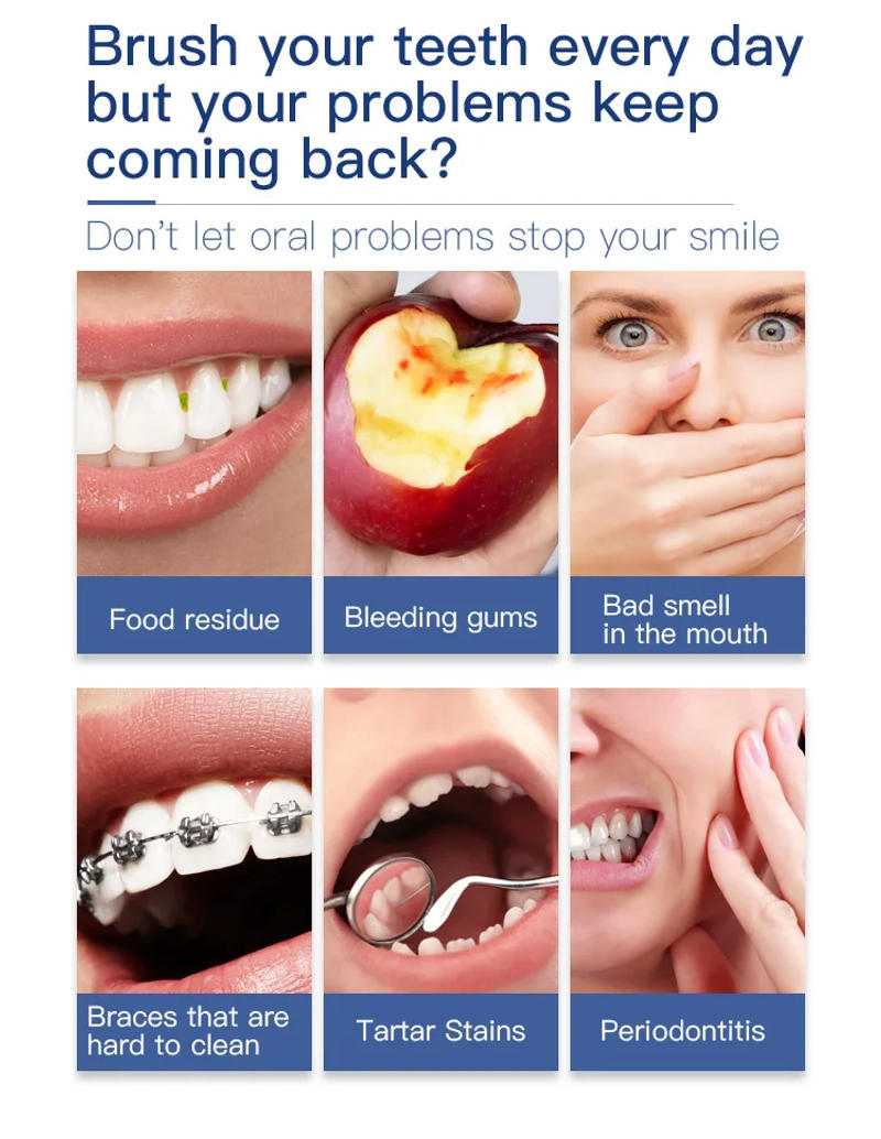 Description Picture 3 of item600ML 5 Function Nozzle Water Jet With Water Thread Tabletop Water Flosser 10-Speeds Oral Irrigator For Teeth Cleaning Care Tool