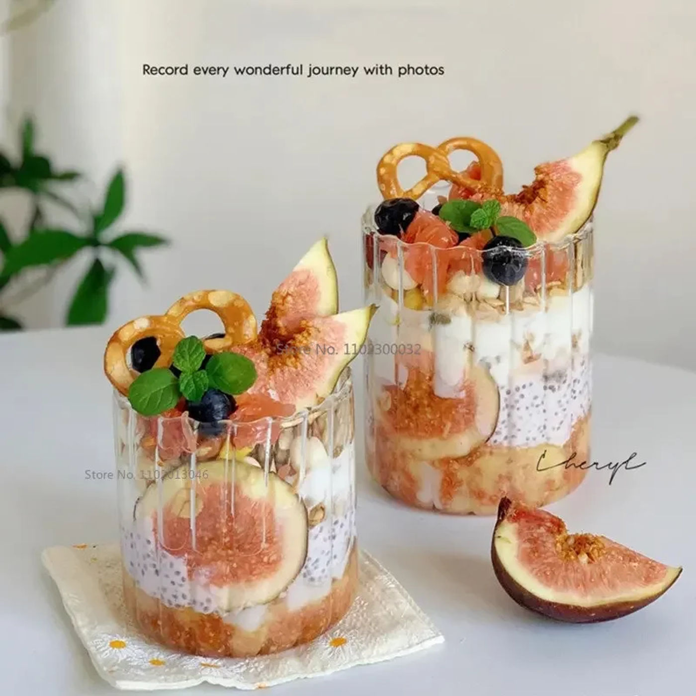 Description Picture 6 of itemJapanese Style Stripe Drinking Glasses Transparent Coffee Cup Wine glass Water Milk Glasses Drinkware Tea Shot Glass Yogurt Cup