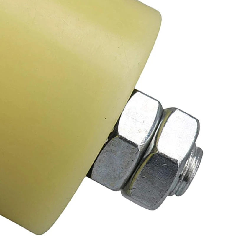Description Picture 5 of item2PCS 48X50mm Yellow Silver Nylon Steel Flat Roller Bearing Guiding Wheel 6201 M12 Screw For Electric Door Sliding Gate
