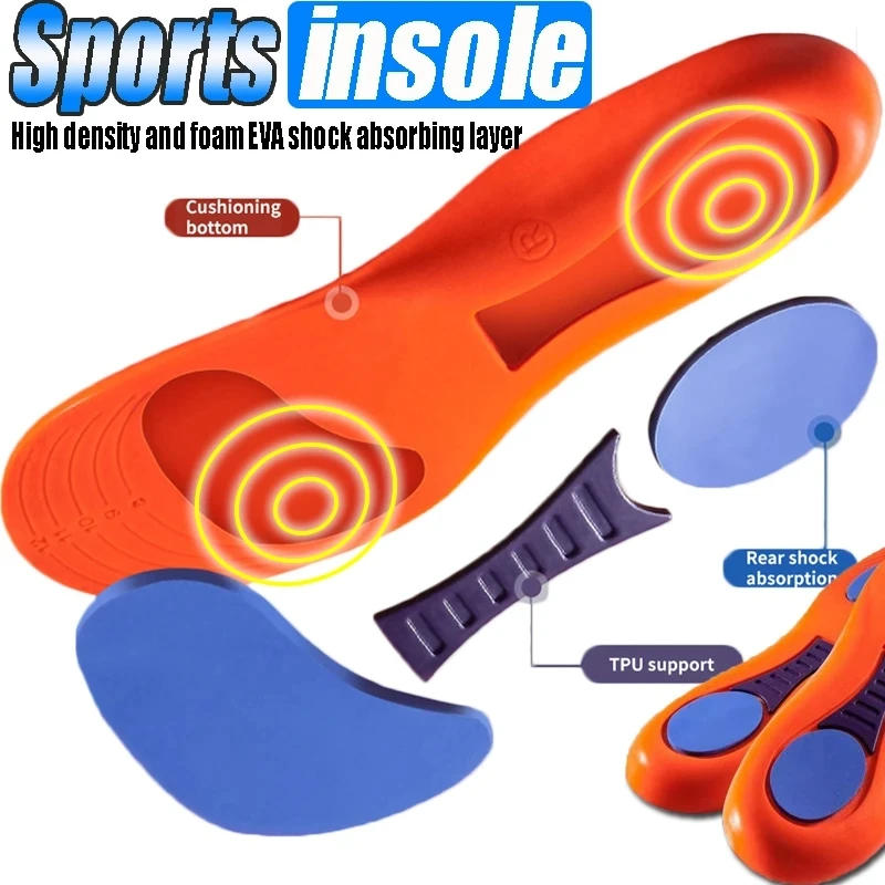 Description Picture 2 of itemOrthopedic Insoles for Feet Sport Shock-absorbing Insole for Shoes Arch Support Plantar Fasciitis Templates Pad Women Men Insert