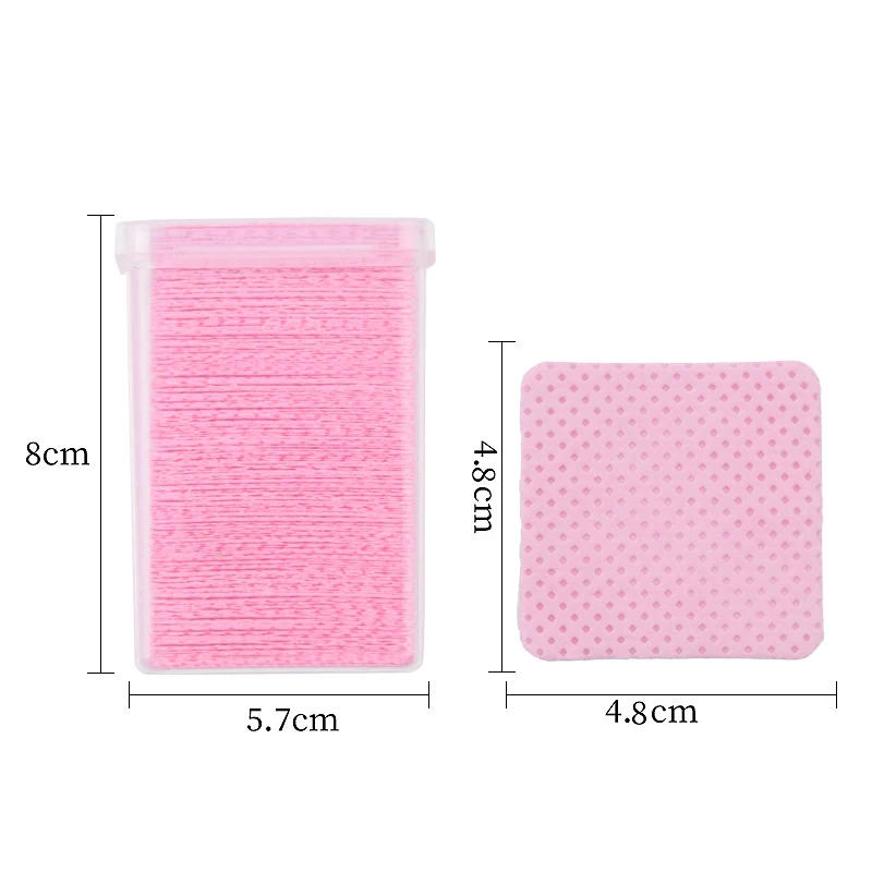 Description Picture 3 of item200pcs Wipes Paper Cotton Eyelash Glue Remover Lint Free Nail Wipes Cosmetics Makeup Tools