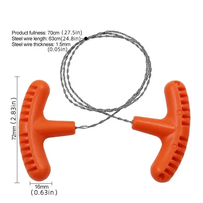 Description Picture 2 of itemEmergency Cable Saw, Practical Stainless Steel, Manual Chainsaw, Pocket Wire Saw, For Camping and Cutting