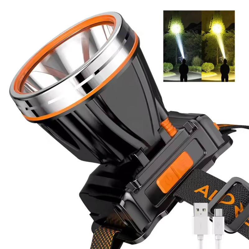 Description Picture 2 of itemPowerful LED Headlamp Type-C Rechargeable Headlight For Fishing Outdoor Camping Head Lamp Built in 4000mAh Li-Battery Flashlight