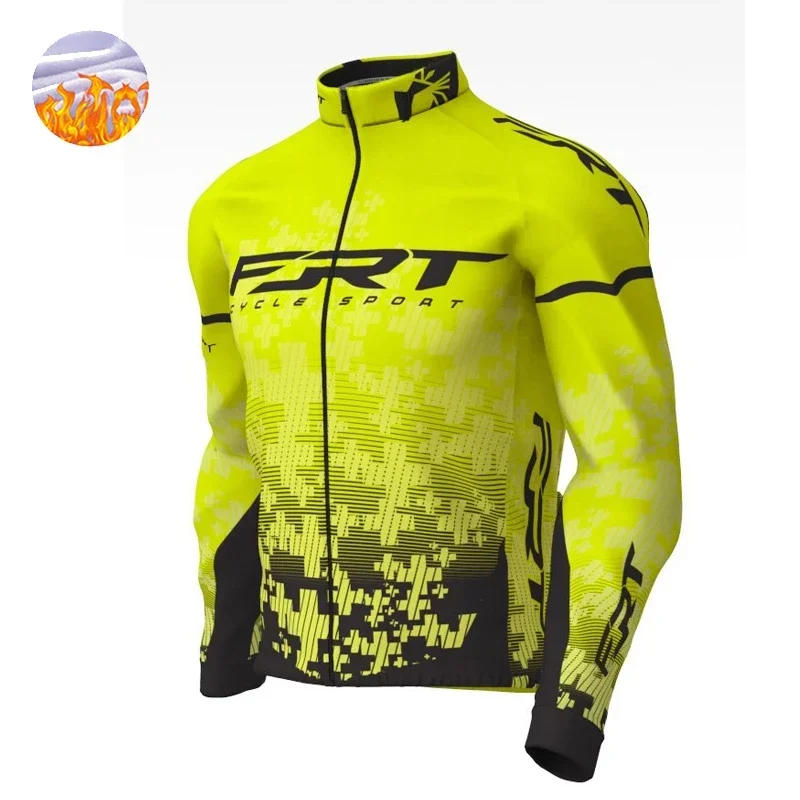 Description Picture 5 of itemWinter Jacket Thermal Fleece Men Team Cycling Jacket Long Sleeve Jersey Suit Mtb Road Bike Clothes Ciclismo Hombres
