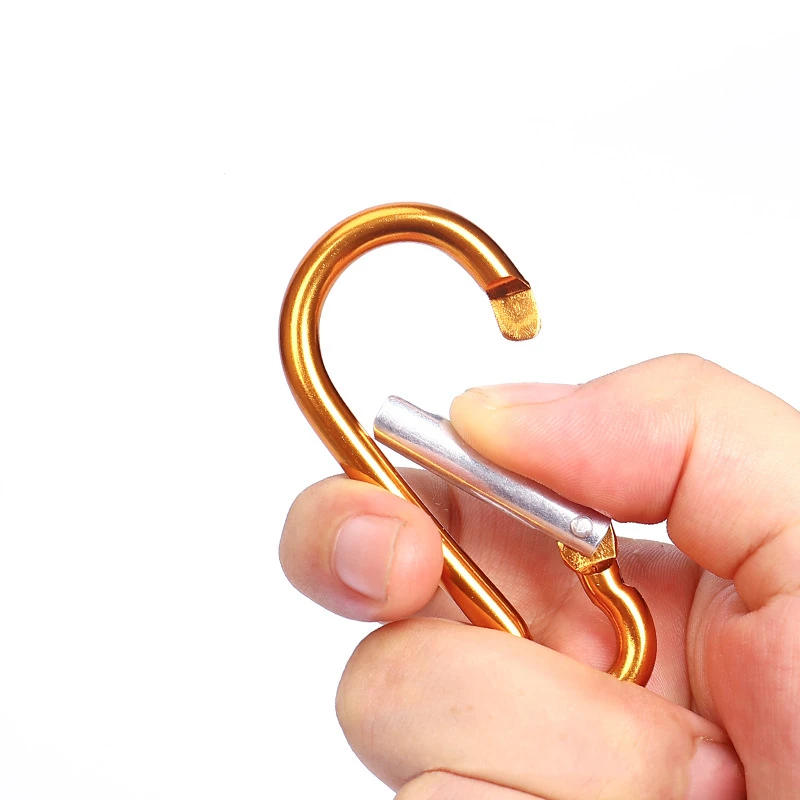 Description Picture 4 of itemCarabiners Spring Clasp Hook Aluminum Alloy D Carabiner Spring Snap Clip Hooks Keychain Climbing Carabiner For Key Camping Tools