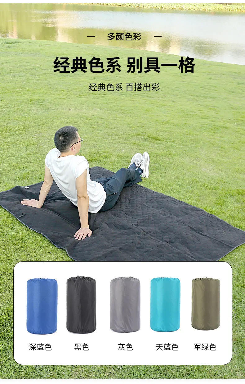 Description Picture 4 of itemNew Camping Woobie Blanket Buttons Poncho Liner Military Accessories Ultralight Outdoor Travel Sleeping Pad Quilt Mat Hiking