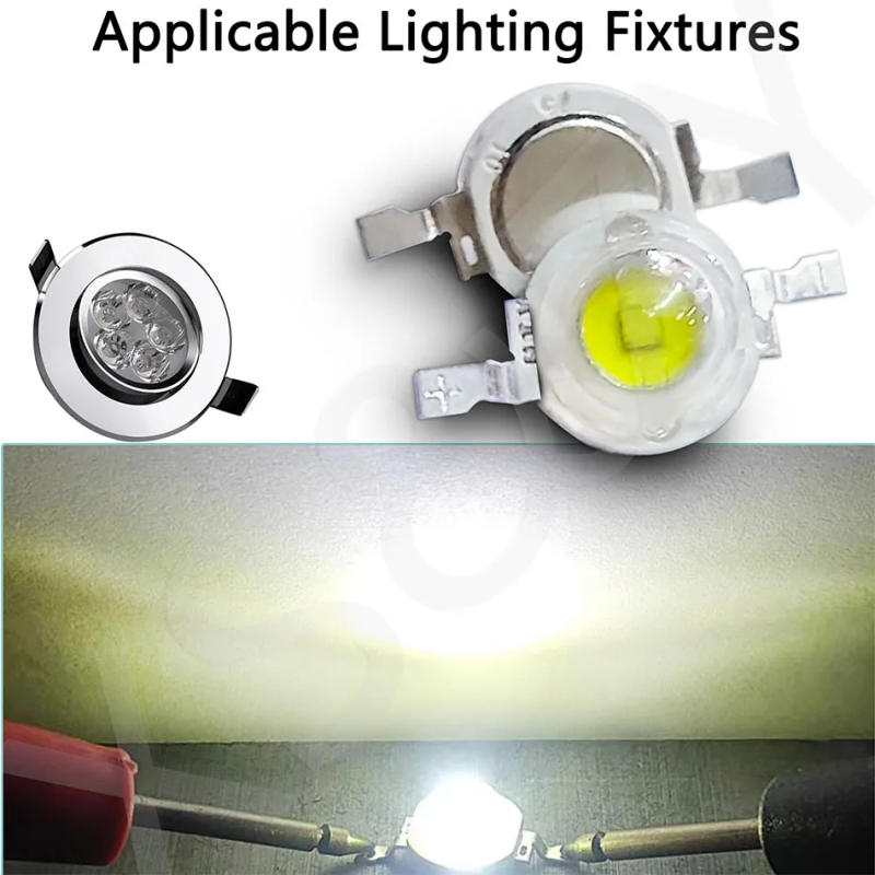 Description Picture 4 of item100pcs Strong Light DC3V 1W 2W 28mil 32mil Vertical LED Bead 90 Degrees SMT Bead White 6000-6500k For Downlight Spotlight DIY