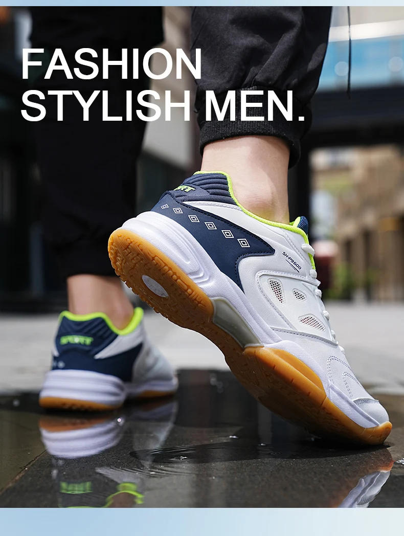 Description Picture 5 of item2023 New Professional Volleyball Badminton Shoes Men Table Tennis Tenis Shoes Handball Training Sport Sneakers Big Size 47 48