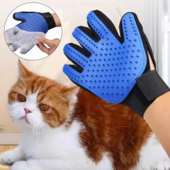 Pet Cat Dog Grooming Gloves Cats Bath Hair Remover Clean Massage Brush Reusable Five Finger Bath Hair Comb for Long & Short Fur