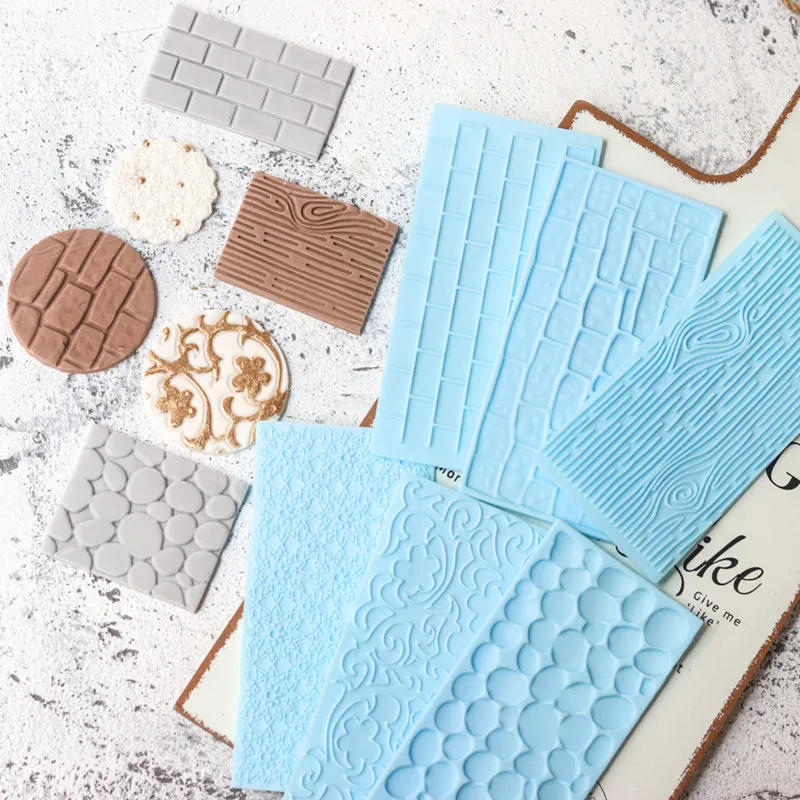 Description Picture 4 of itemPottery Texture Tool 2 PCS/SET Sculpture Model DIY Bark/Pebble/Wall/Floral Clay Printing Stencil Ceramic Relief Clay Stamp Tool