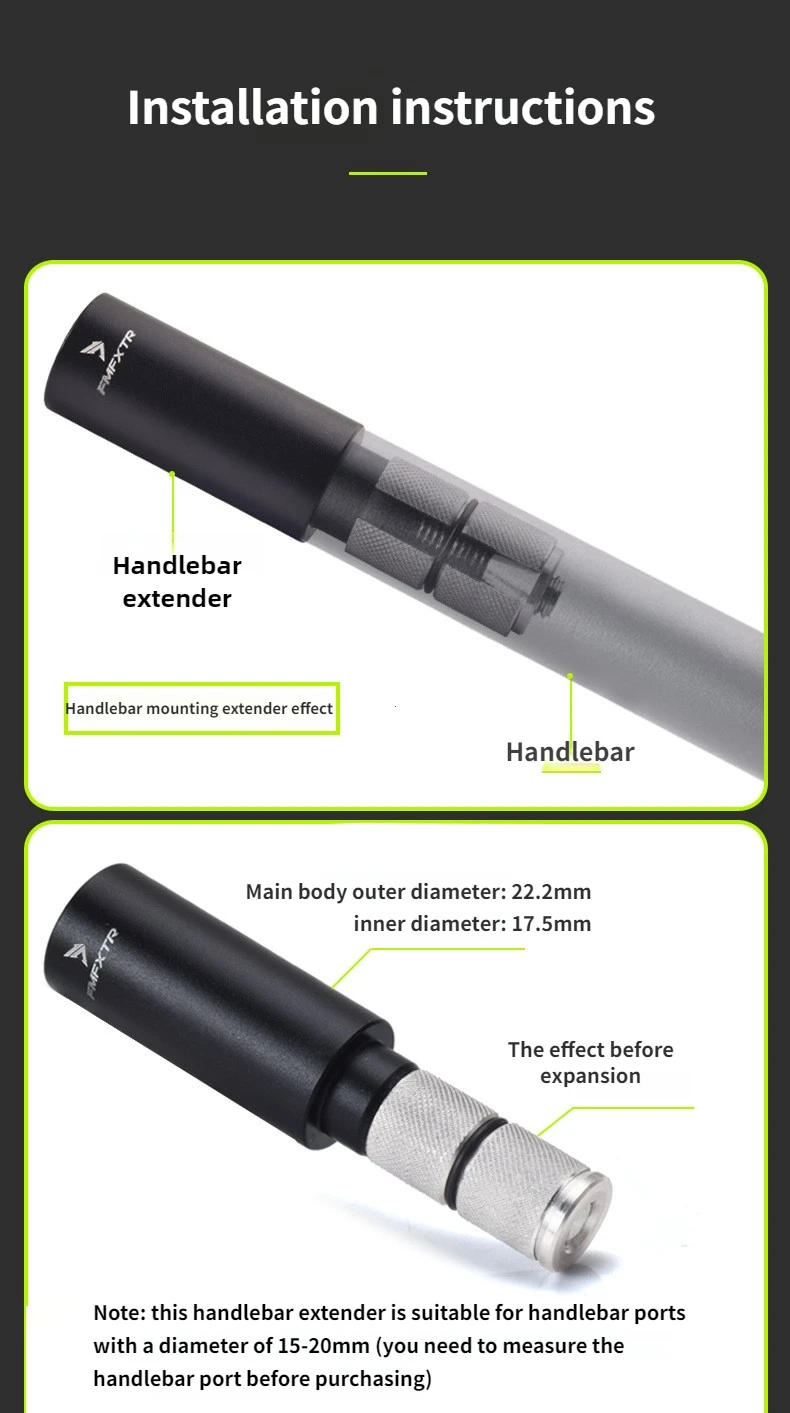 Description Picture 5 of item1Pair Bike Handlebar Extender MTB Road Bike Straight Handle Extension Rod Aluminum Alloy Handlebar Extender Cycling Accessories