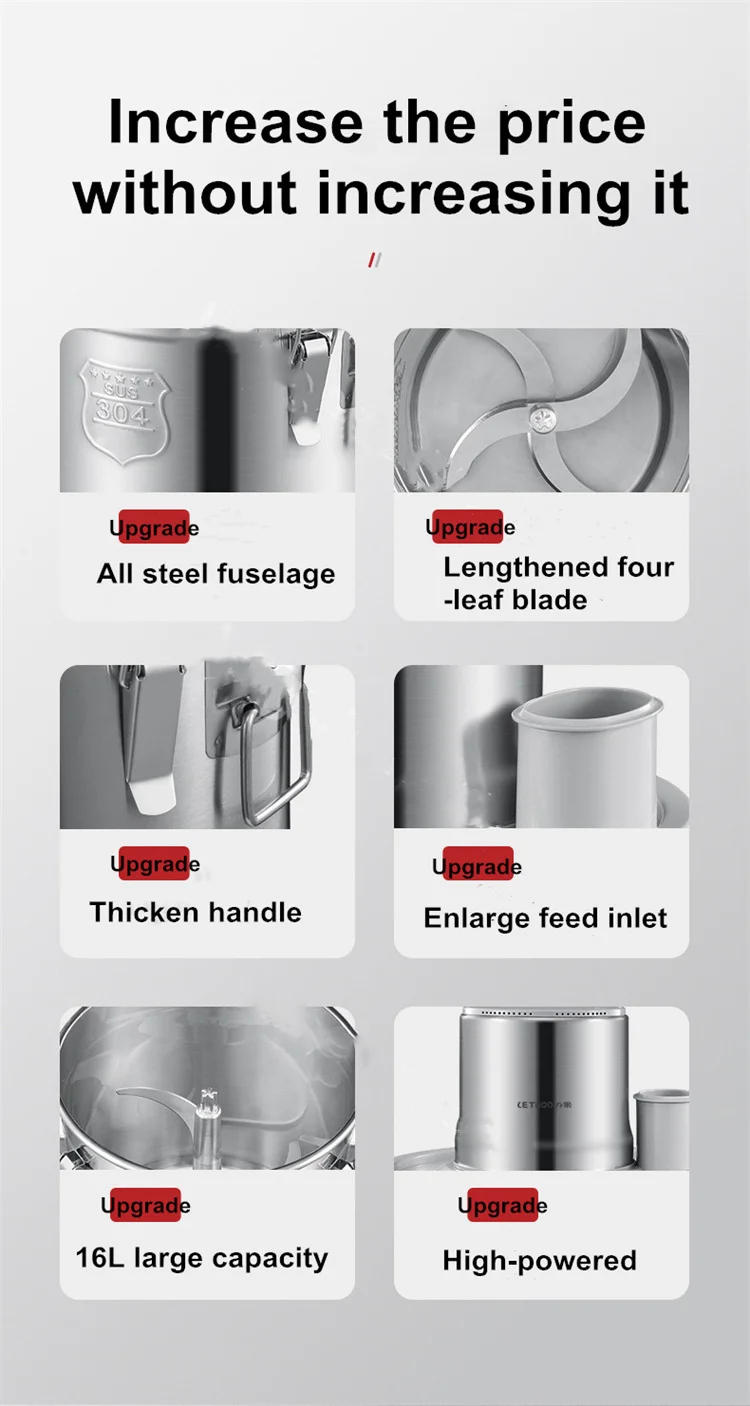 Description Picture 4 of item16L Slicer Meat Grinder 304 Stainless Steel Commercial And Household Electric Slicer