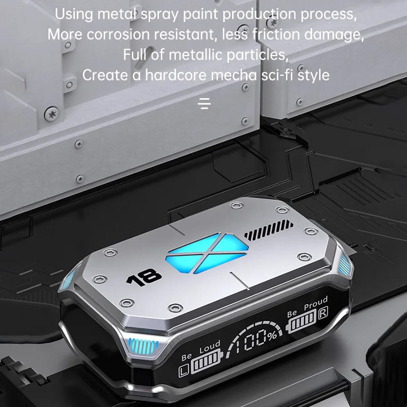 Description Picture 3 of item#M41 Bluetooth Earphones Wireless Headphones Smart Touch Digital Display Stereo Sound Earbuds With Colour Light Magnetic Suction