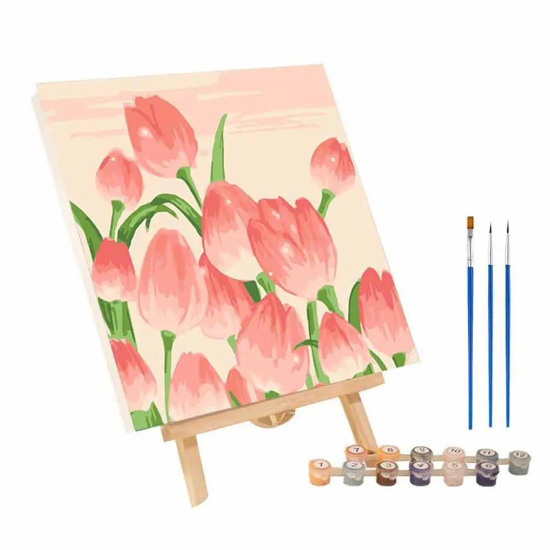 Description Picture 3 of itemOil Painting By Numbers Flower On Canvas With Frame Handmade Drawing Paints For Adults Picture Coloring By Number Decoration Art