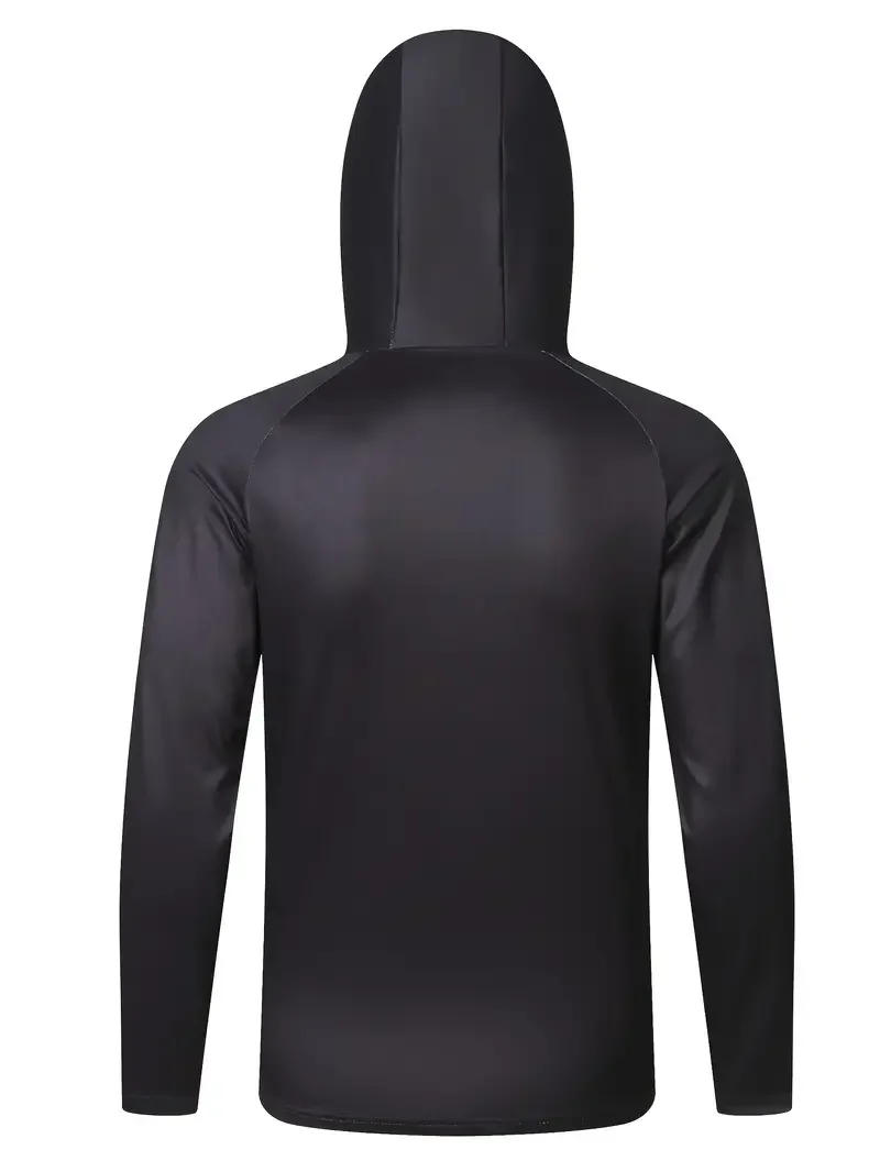 Description Picture 6 of item2024 Summer Performance Fishing Hoodie Mask Uv Protection UPF 50 Long Sleeve T-shirts Men Breathable Angling