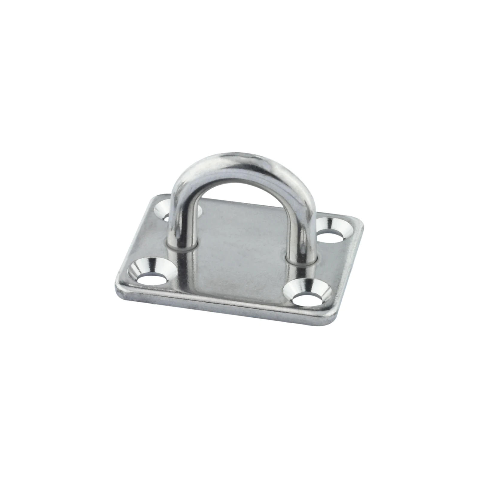 Description Picture 5 of item5/10pcs 316 Stainless Steel Square Pad Eye Plate Hook 5mm/6mm/8mm Hanger Heavy Duty Ceiling Wall Boating Yacht Shade Sail Marine