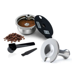 Stainless Steel Reusable Tassimo Coffee Pod Refillable Coffee Capsule for Bosch Tassimo Maker 60 180 200 220ML Silicone Lid