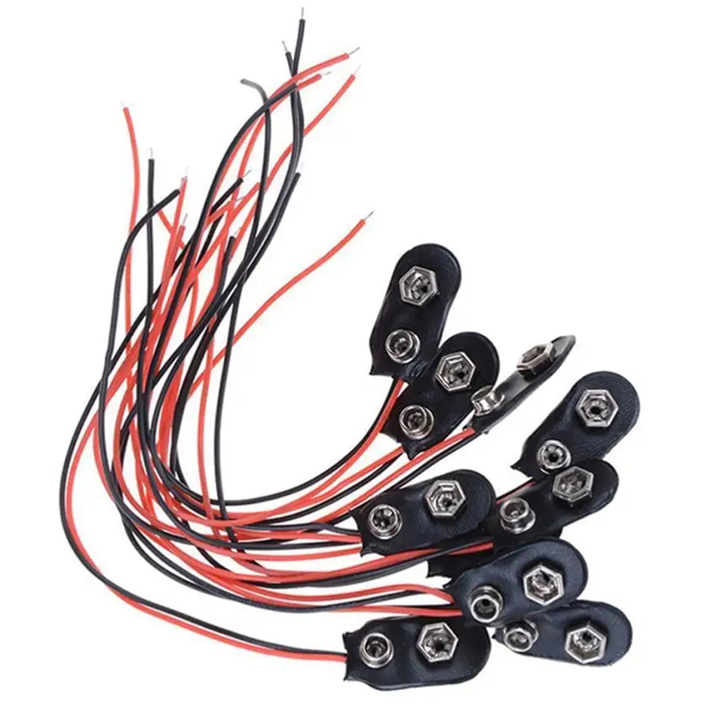 Description Picture 4 of item20Pcs/lot T Type 9V Battery Clip Connector T-Type 9 Volt Battery Buckle Connector 15cm Long Cable Hard Shell Black Red Connector