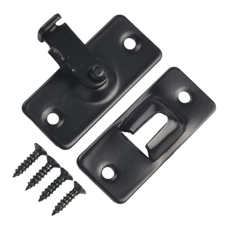 Description Picture 5 of itemDoor Lock With 4 Screw 90 Degree Barn Door Latch Bolt Hook Latch Drawers Cabinet Locks Right Angle Sliding Gate Lock Hardware