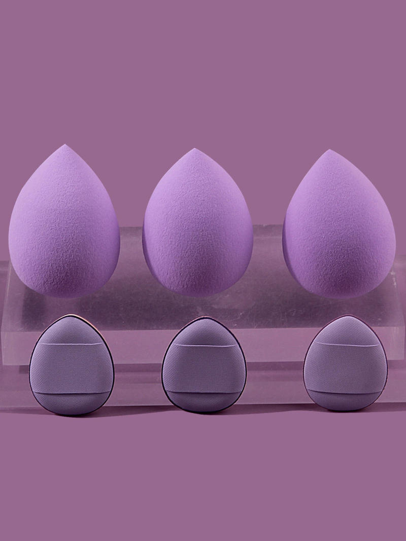 Description Picture 6 of item6pcs Purple Makeup Powder puff Sponge Egg Set Super Soft Dry and Wet dual-purpose Foundation Liquid Concealer Special Tool